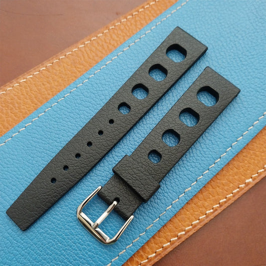 19mm TPU Rubber Black Tropical Sport Diver Rally Watch Strap