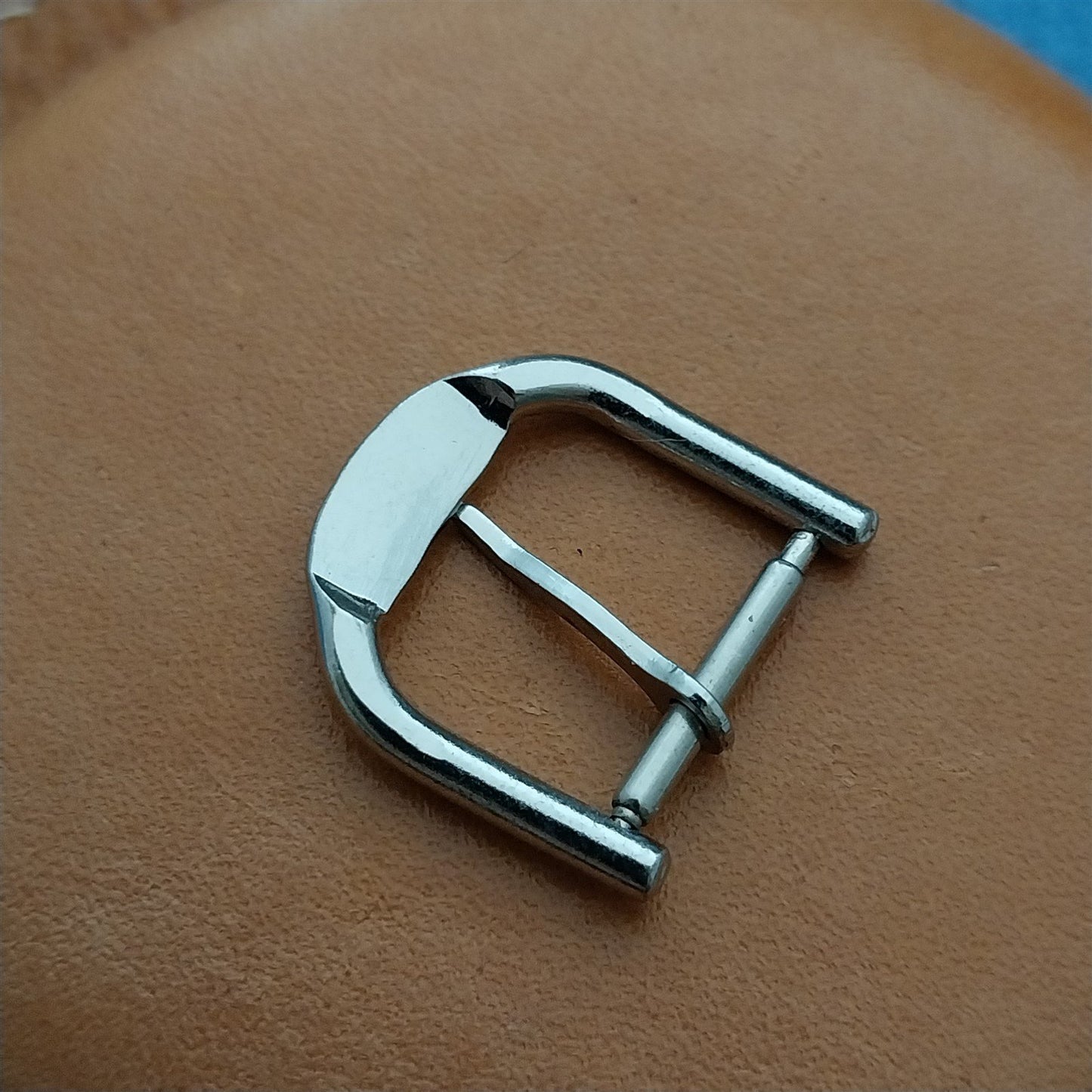 Vintage 14mm Edox Logo Silver-Tone Buckle