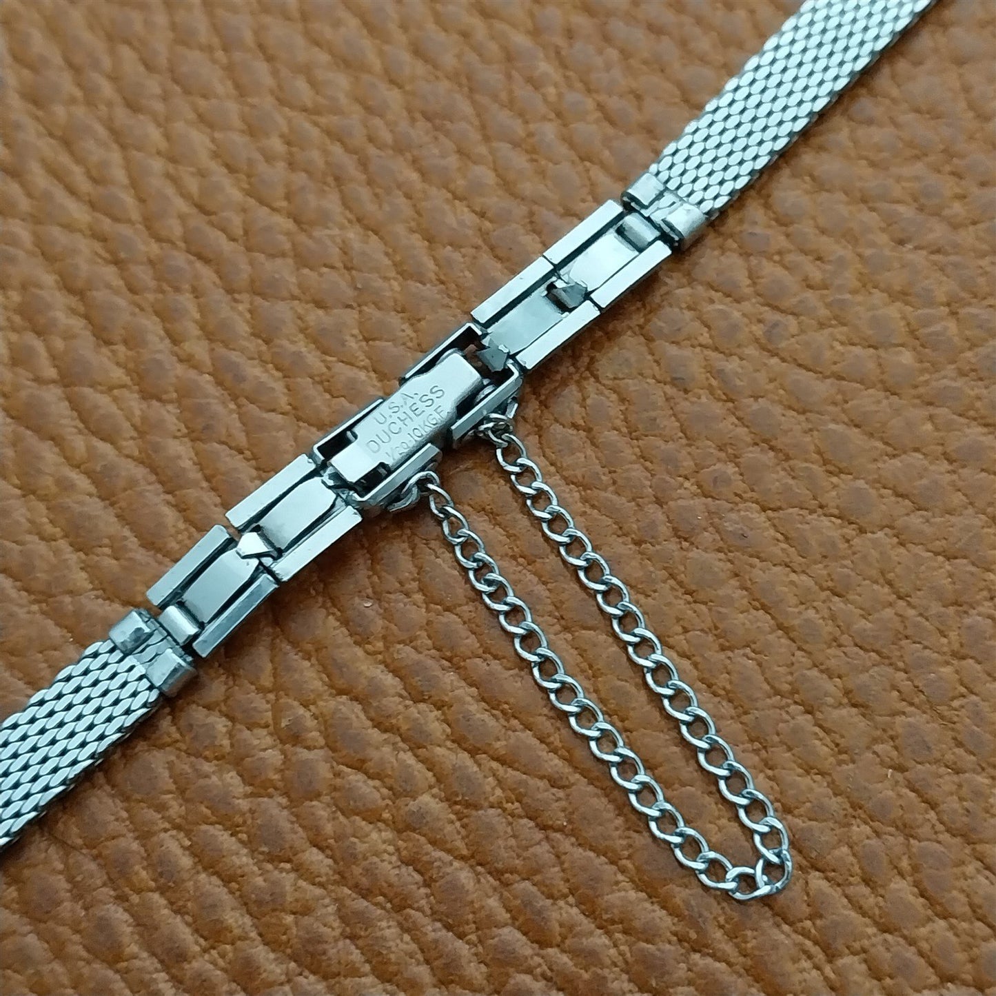 White Gold-Filled Mesh Ladies Unused 1960s Vintage Cocktail Watch Band