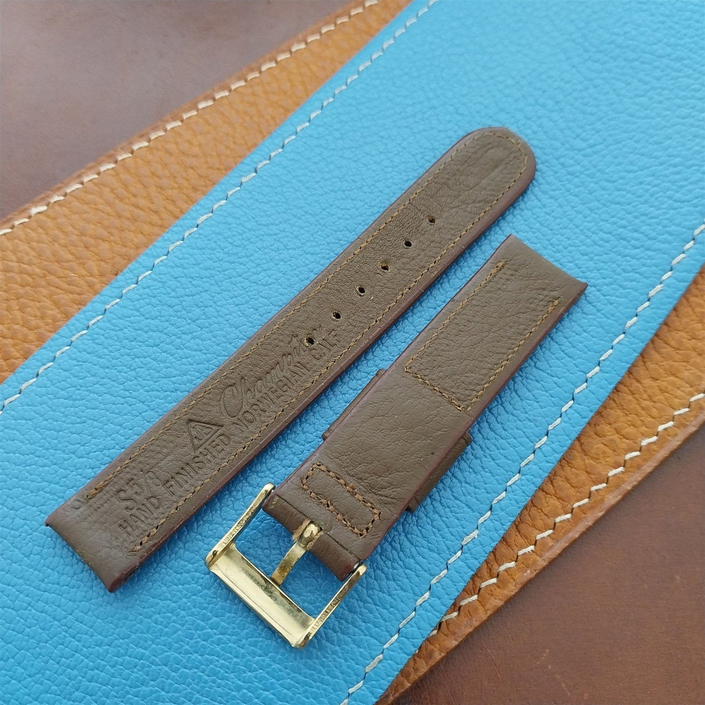 Vintage 5/8" JB Champion Short Unpadded Norwegian Calf nos 1960s Watch Strap