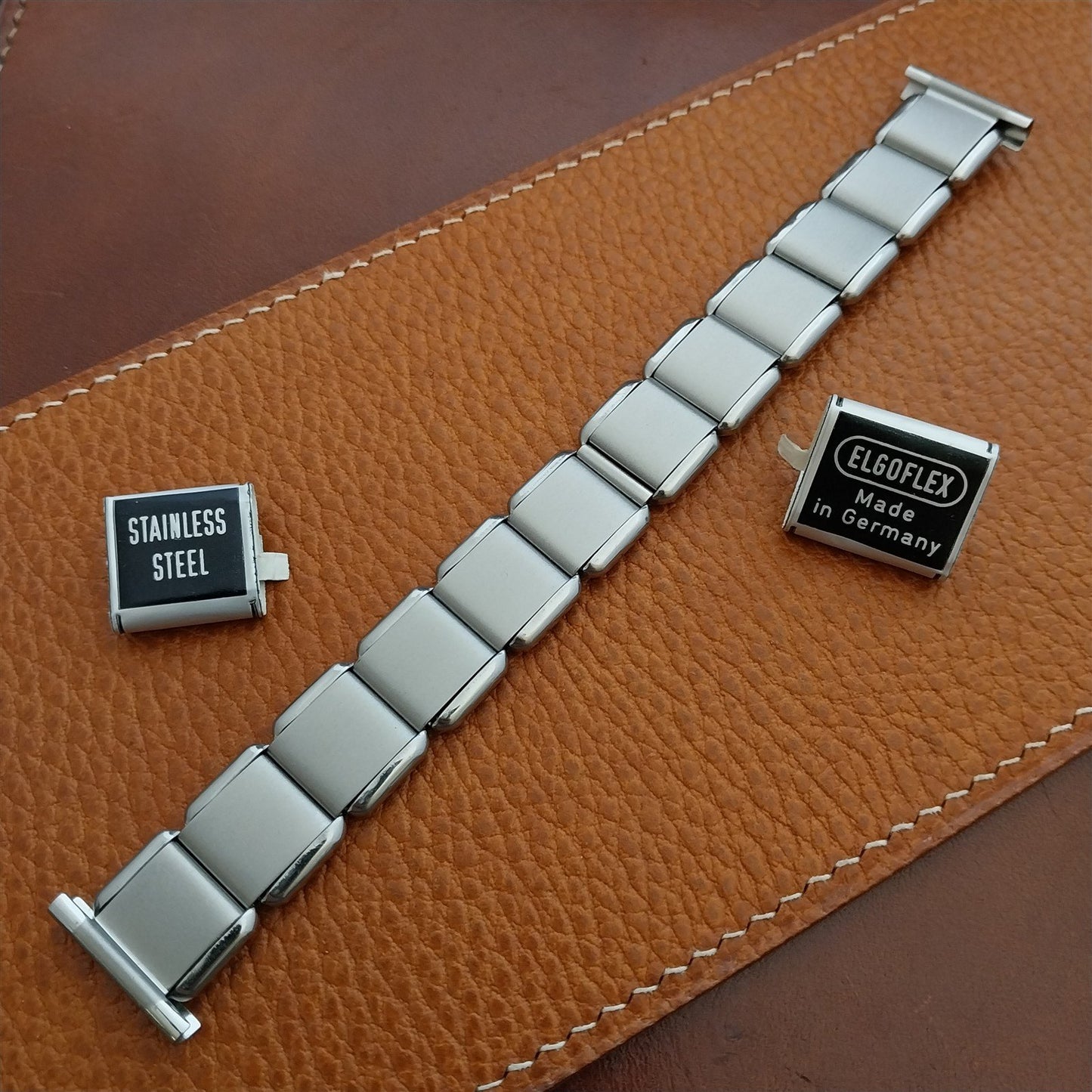 20mm 19mm 18mm Wire Lug Stainless Steel Elgoflex German 1960s Vintage Watch Band