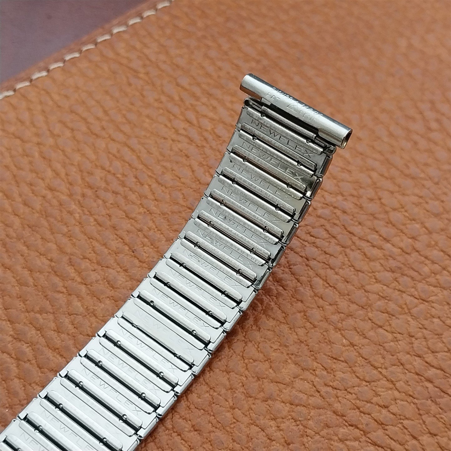 Vintage 18mm 17mm 16mm HC Newflex Swiss Stainless Steel Classic 1960s Watch Band