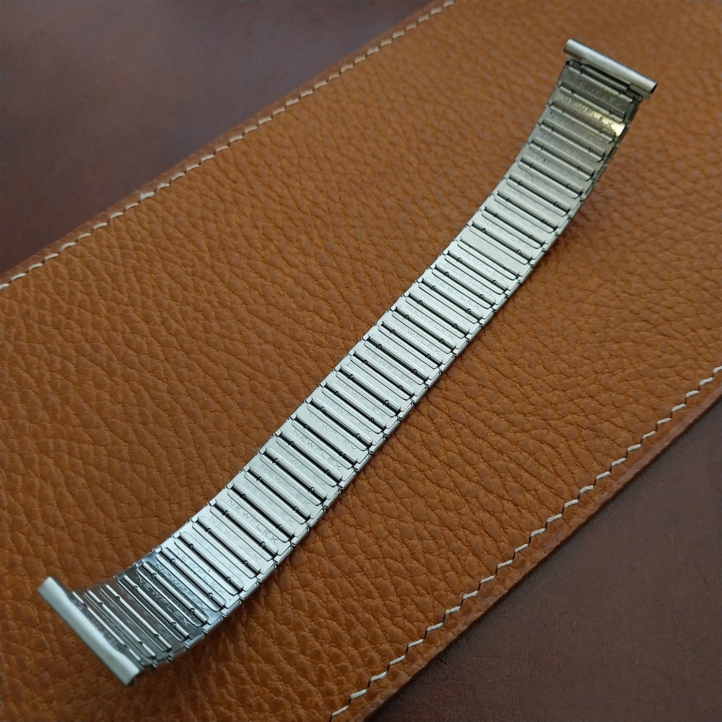 Vintage 18mm 17mm 16mm HC Newflex Swiss Stainless Steel Classic 1960s Watch Band