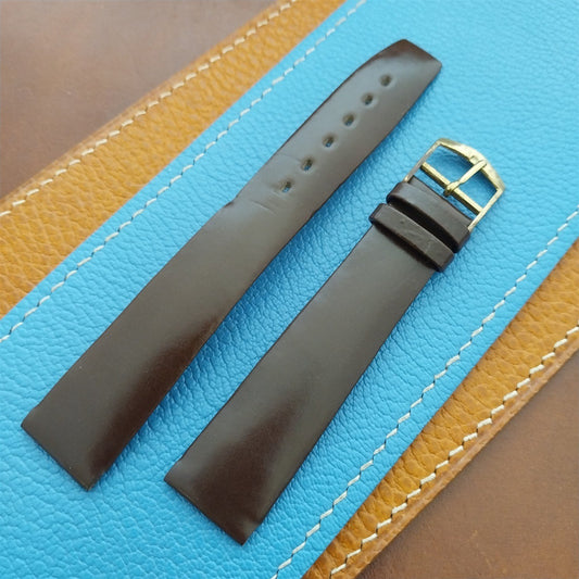 Vintage Alexander 18mm Brown Corfam Classic Tapered 18/15 Classic Watch Strap
