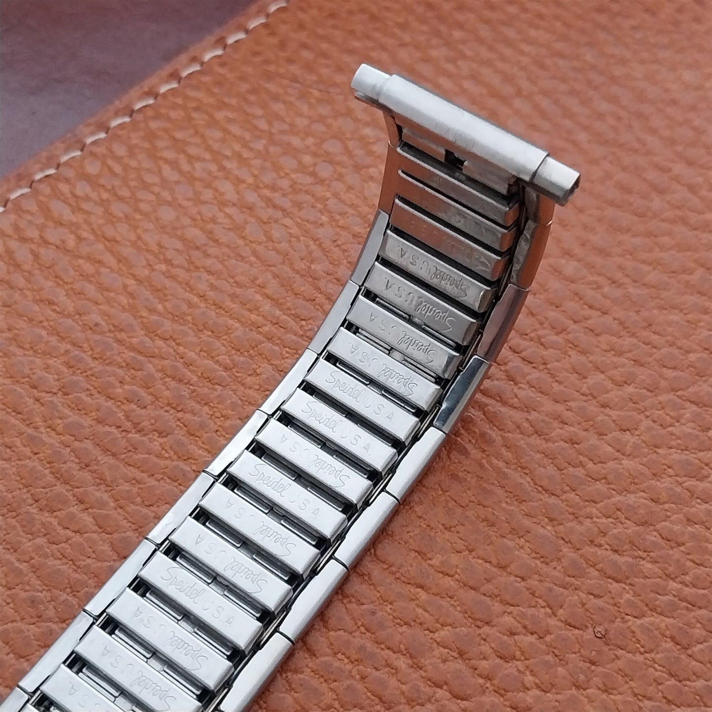Speidel Wide Stainless Steel & Gold Long Expansion Unused Vintage Watch Band