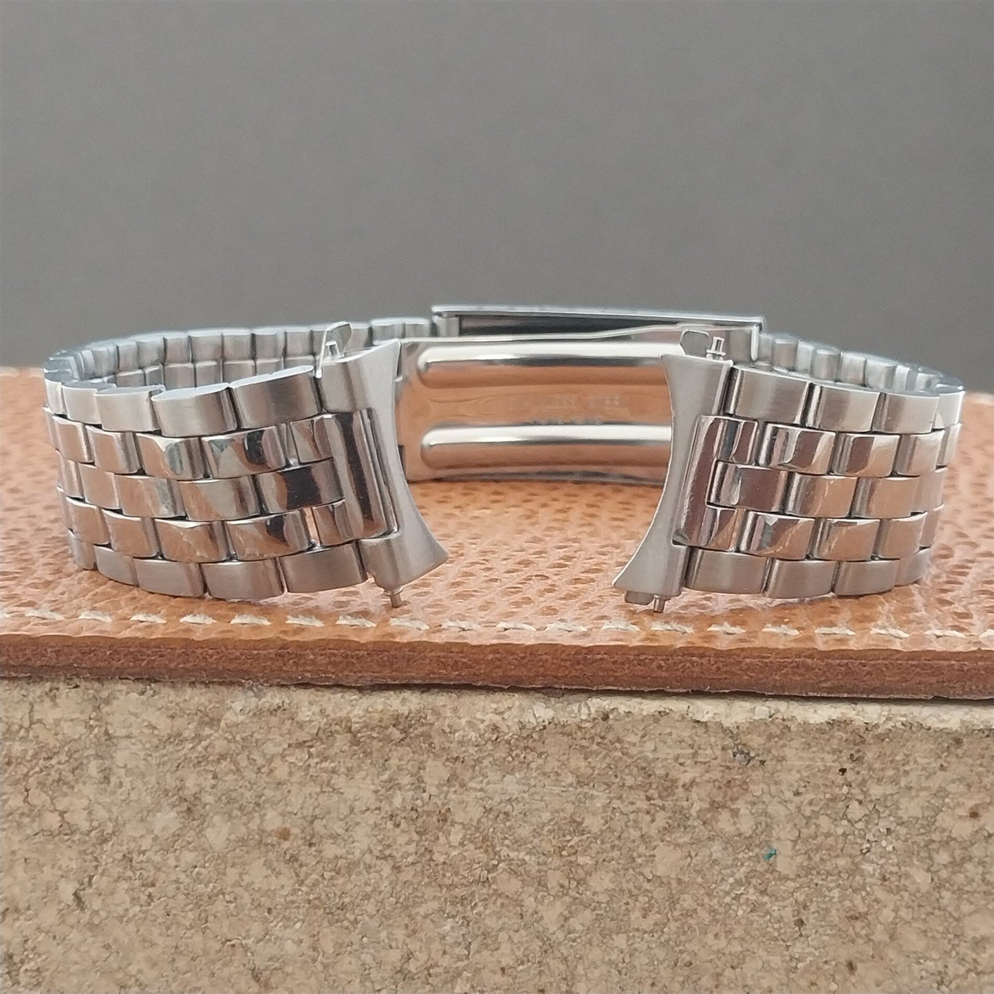 18mm Stainless Steel Deployment 1970s Unused nos Vintage Watch Band