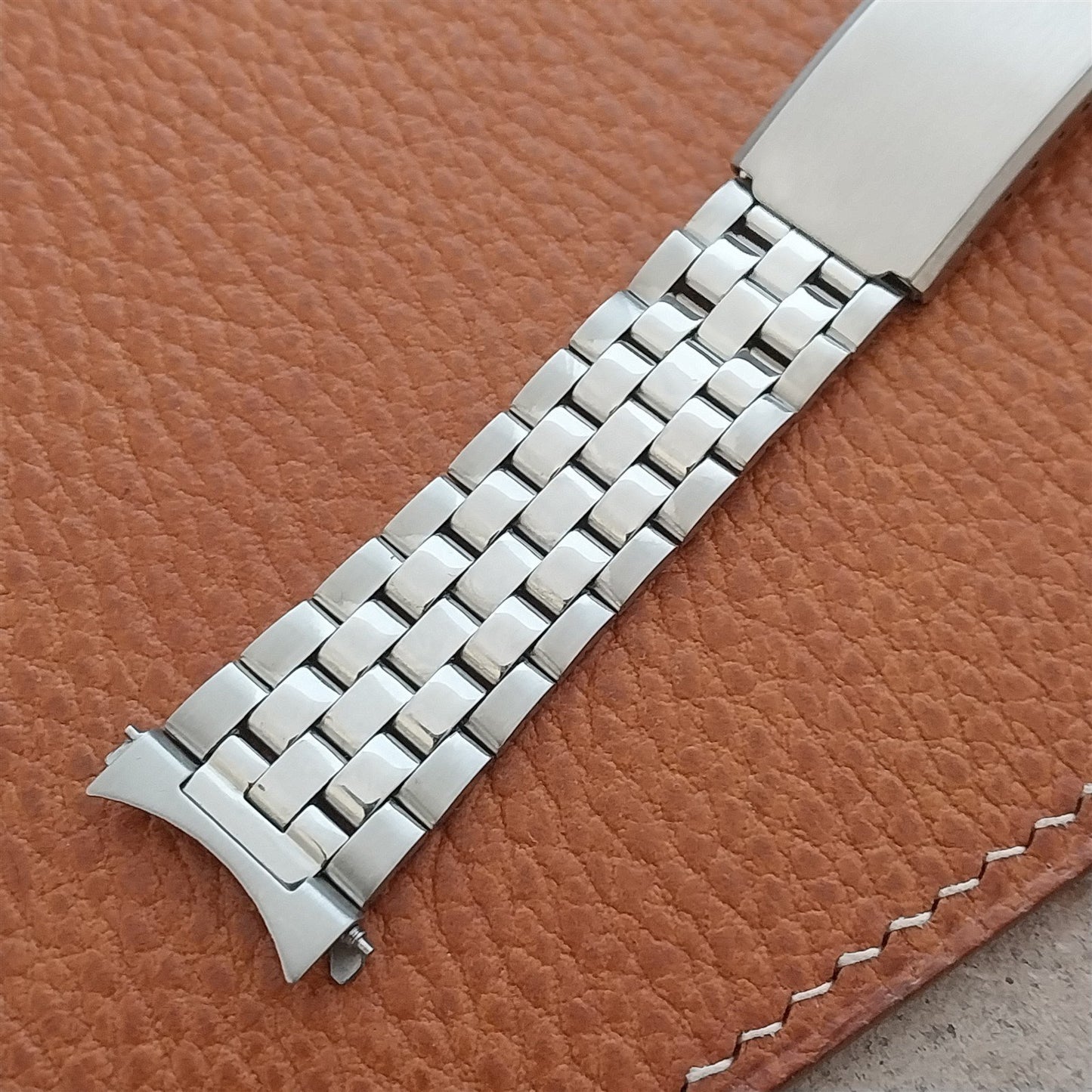 18mm Stainless Steel Deployment 1970s Unused nos Vintage Watch Band