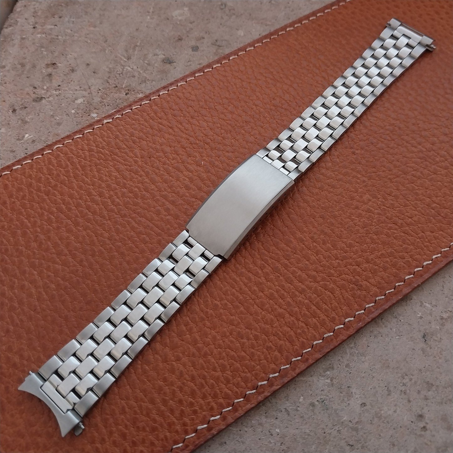 18mm Stainless Steel Deployment 1970s Unused nos Vintage Watch Band