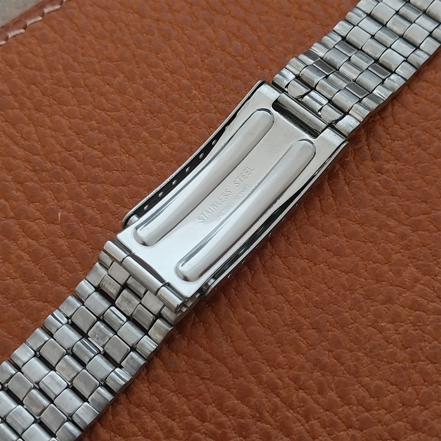 18mm Stainless Steel Deployment 1970s Unused nos Vintage Watch Band