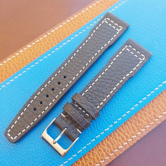 20mm Mocha Rios Typhoon Buffalo Leather 20/18 Aviator Pilot Watch Strap
