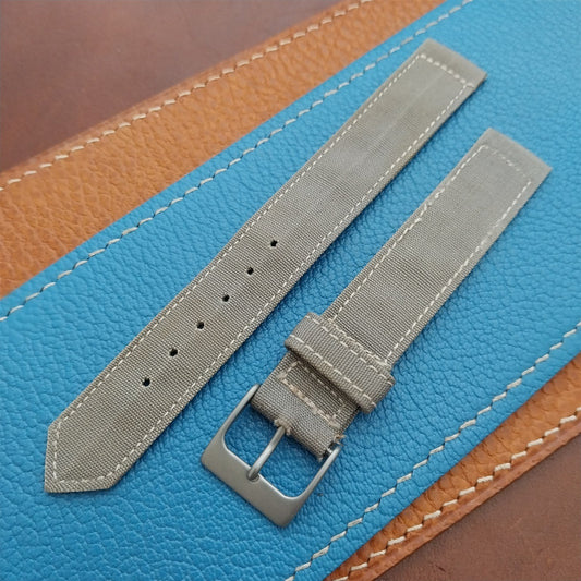 5/8" Gray Poplin Canvas Military-Type nos Unused 1940s Vintage Watch Strap