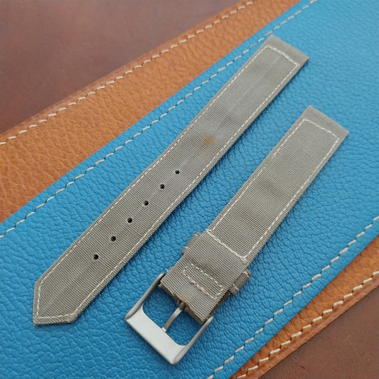 5/8" Gray Poplin Canvas Military-Type nos Unused 1940s Vintage Watch Strap