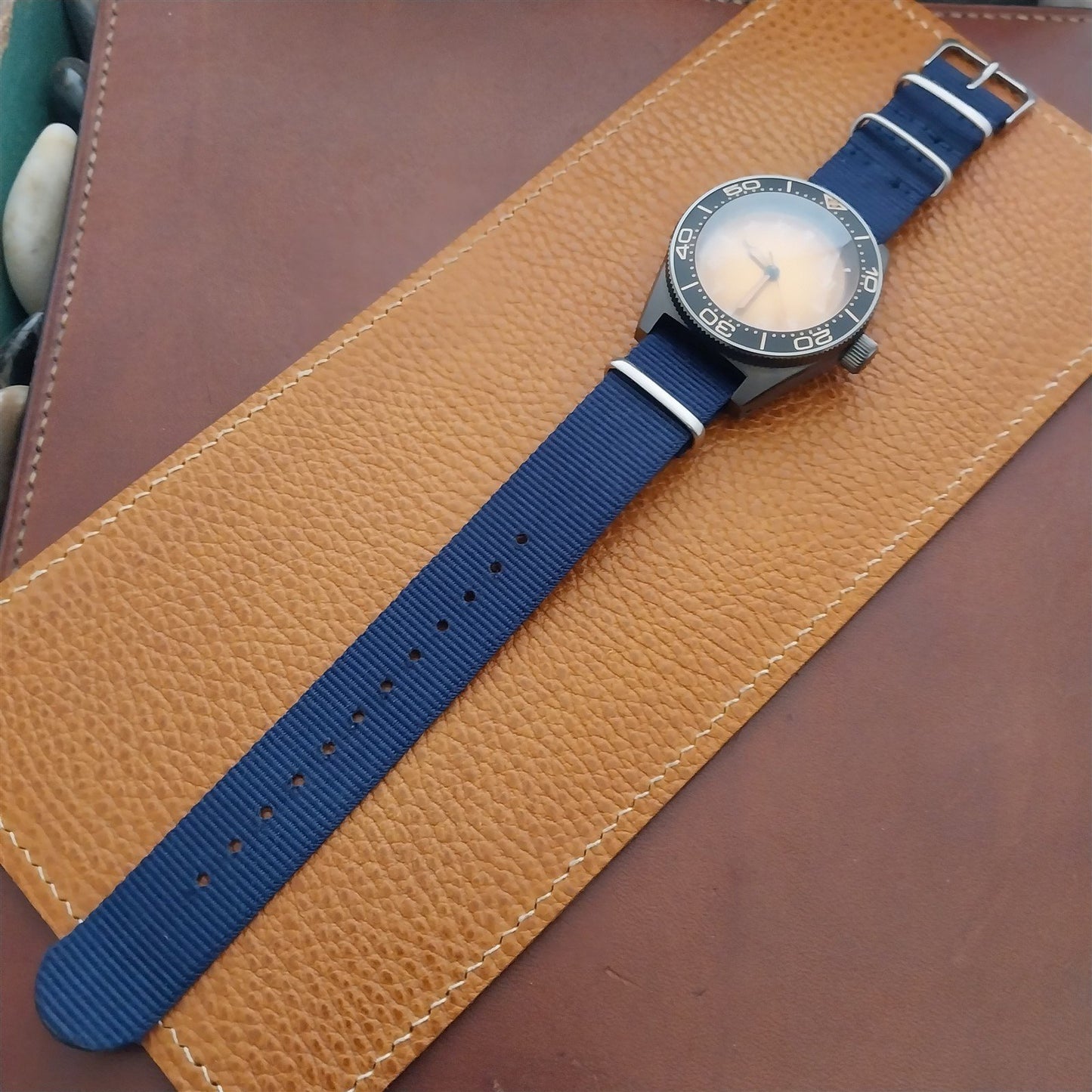20mm Blue Nylon Military Watch Strap