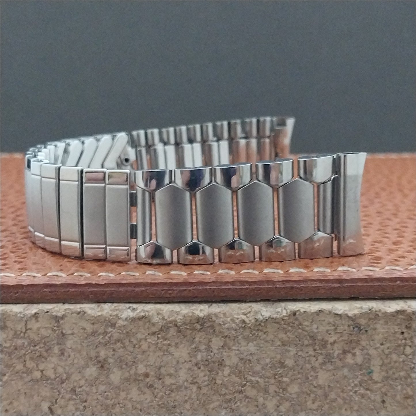 17.2mm Stainless Steel Diver Unused Classic nos 1970s Vintage Watch Band