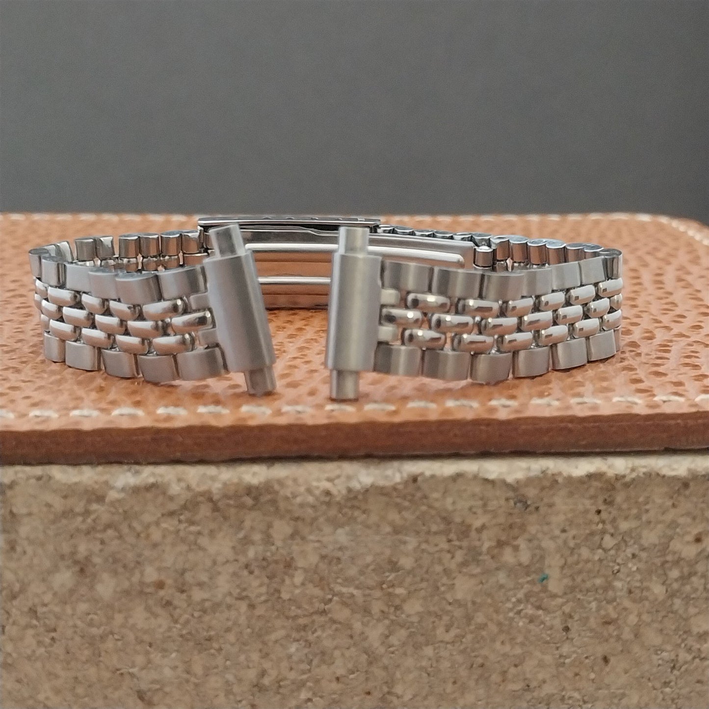 16mm Speidel Rice Beads Stainless Steel Unused Ladies Vintage Watch Band