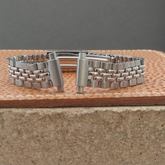 16mm Speidel Rice Beads Stainless Steel Unused Ladies Vintage Watch Band