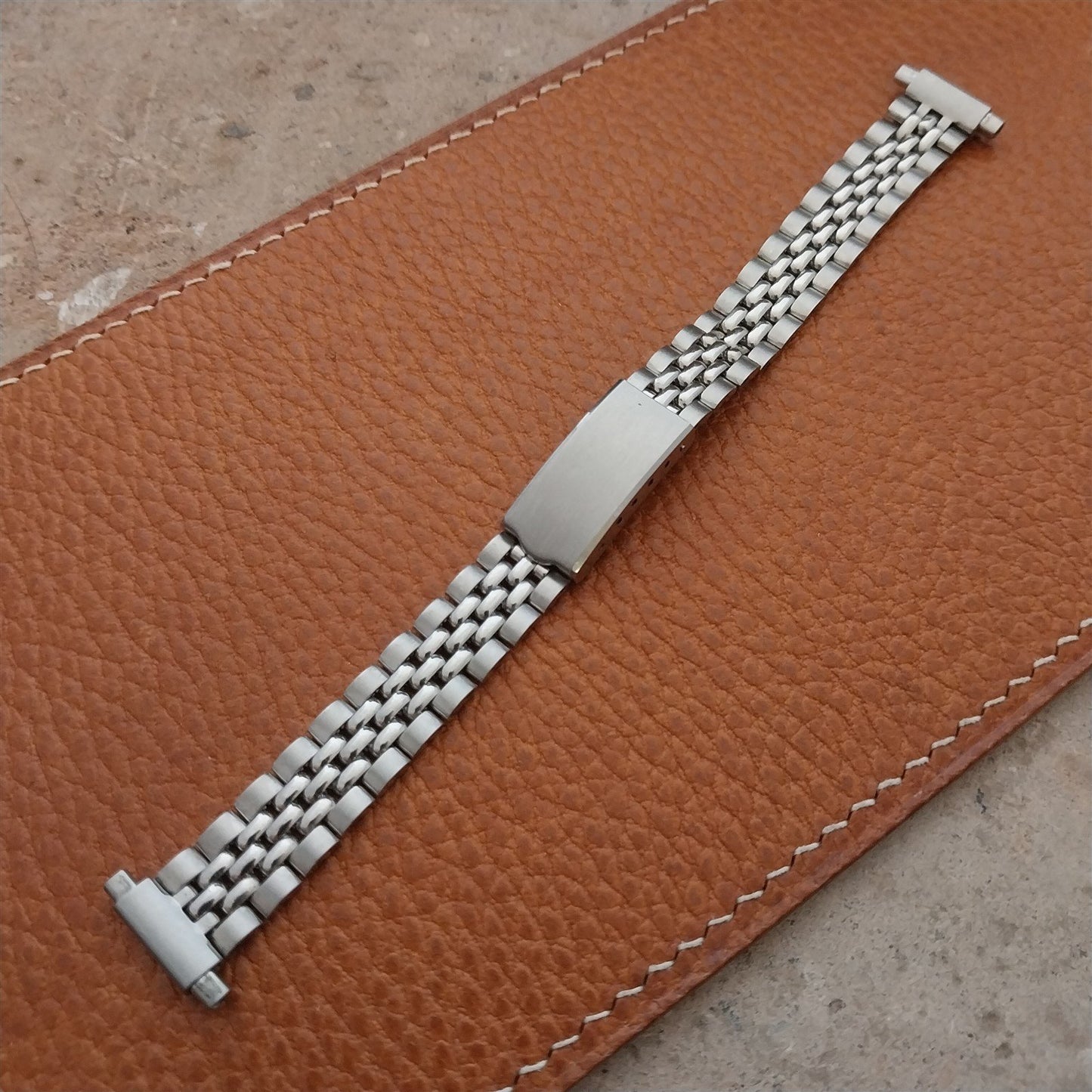 16mm Speidel Rice Beads Stainless Steel Unused Ladies Vintage Watch Band