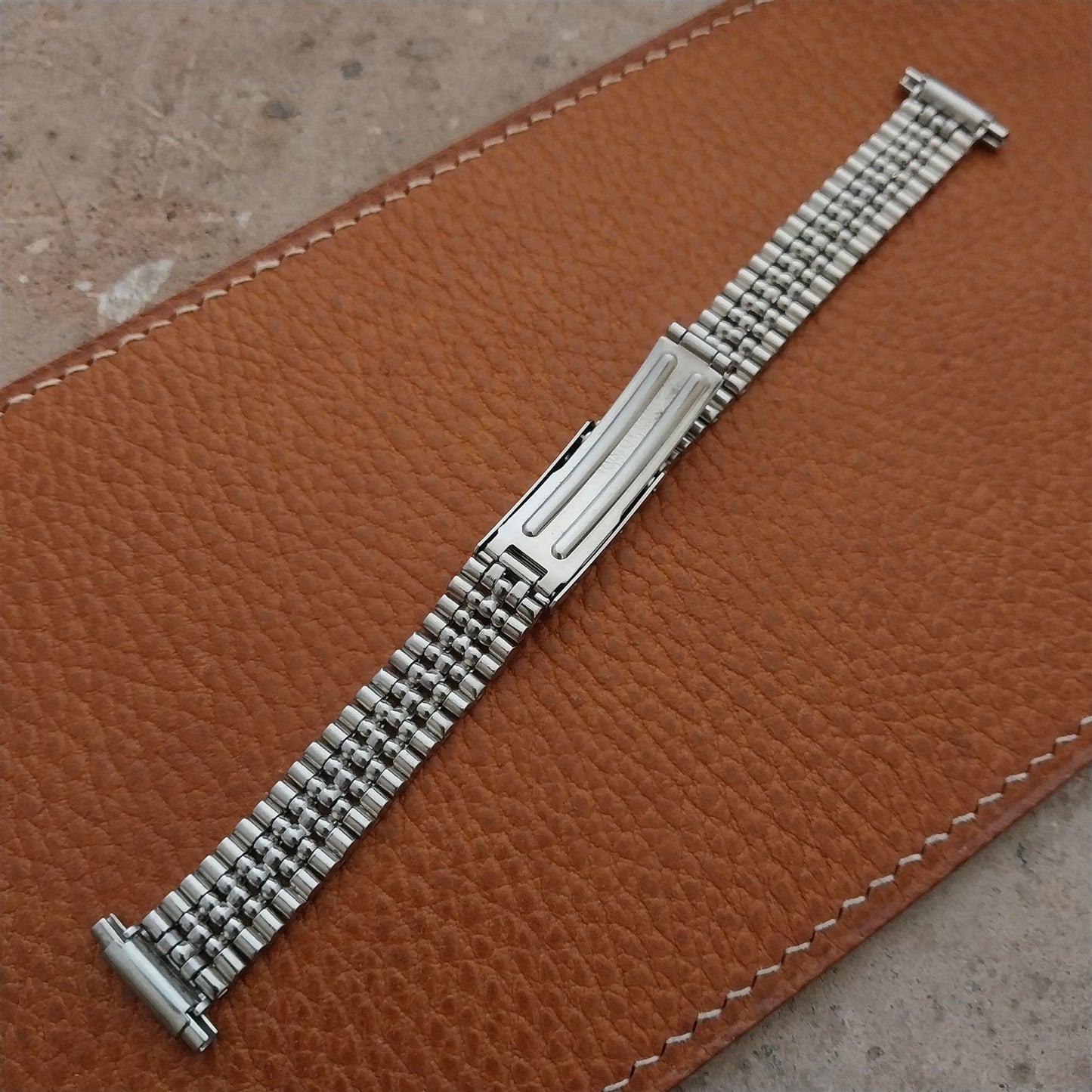 16mm Speidel Rice Beads Stainless Steel Unused Ladies Vintage Watch Band