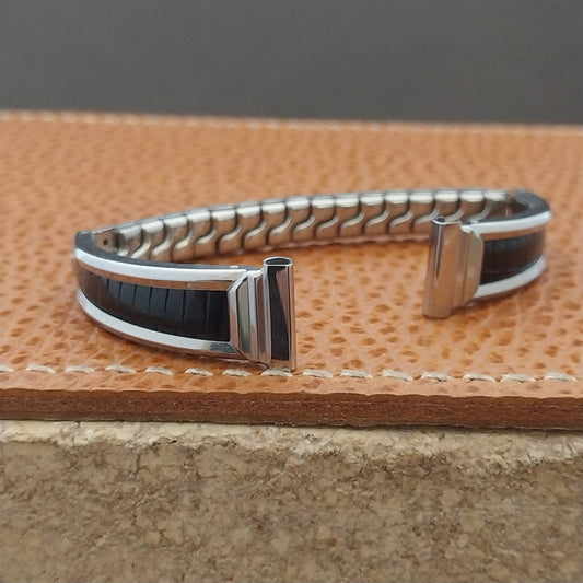 Flex-Let Ladies Stainless & Lizard Unused 1958 Vintage Cocktail Watch Band