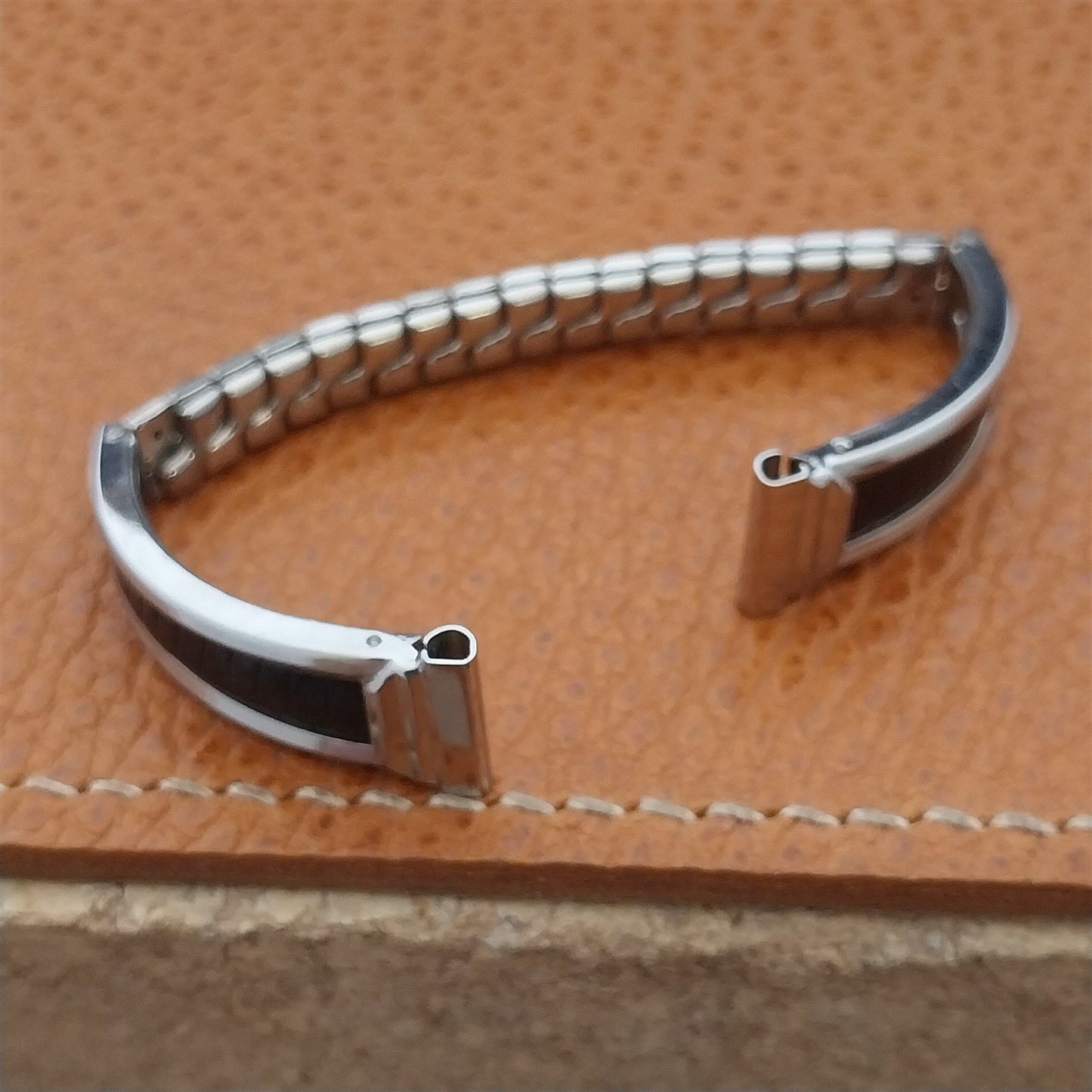Flex-Let Ladies Stainless & Lizard Unused 1958 Vintage Cocktail Watch Band