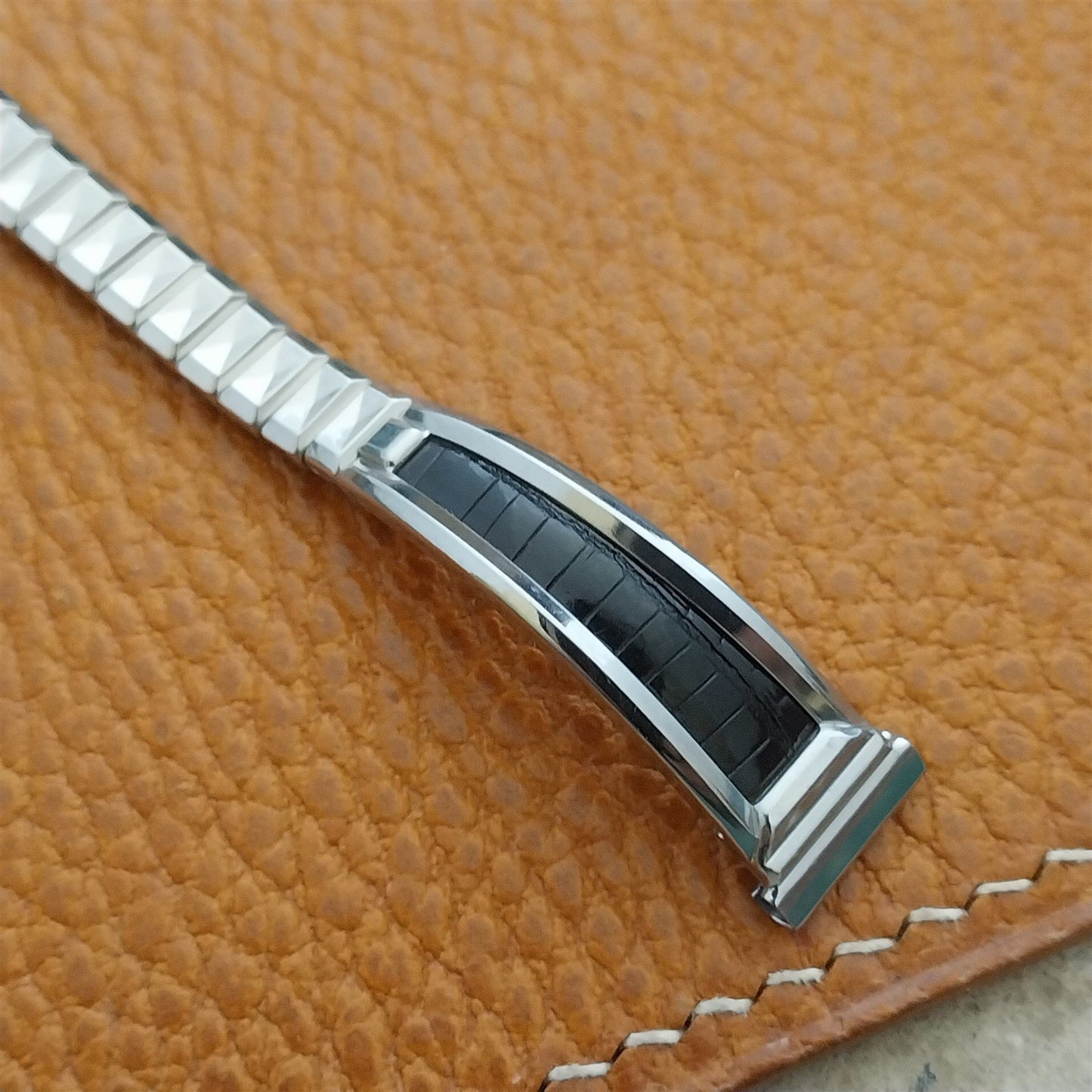 Flex-Let Ladies Stainless & Lizard Unused 1958 Vintage Cocktail Watch Band