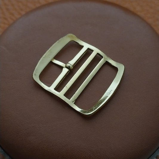 Old Stock 18mm Yellow Gold Tone Buckle for Vintage Single Pass Watch Strap