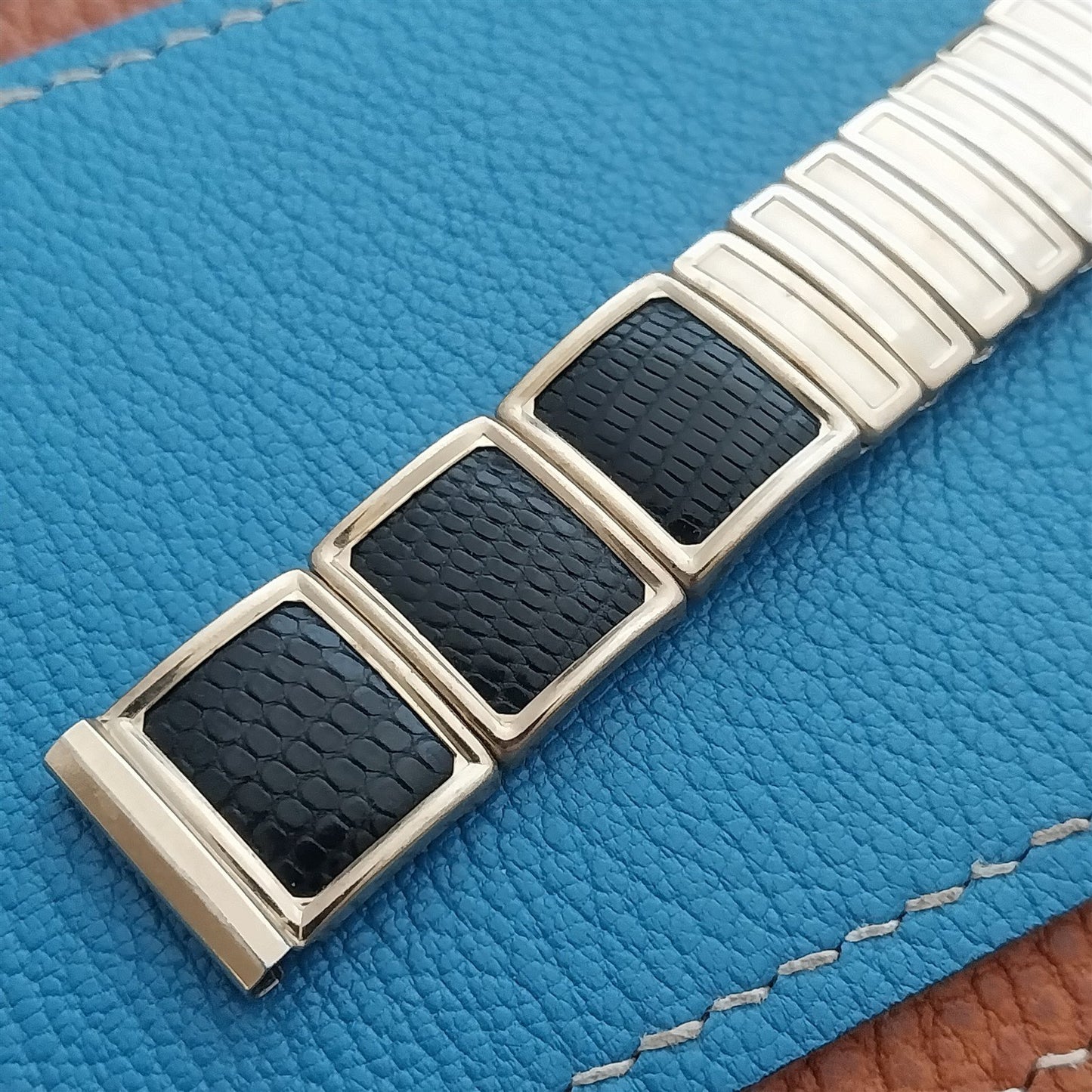 Vintage 5/8" JB Champion Classic Gold-Filled & Lizard Unused 1950s Watch Band