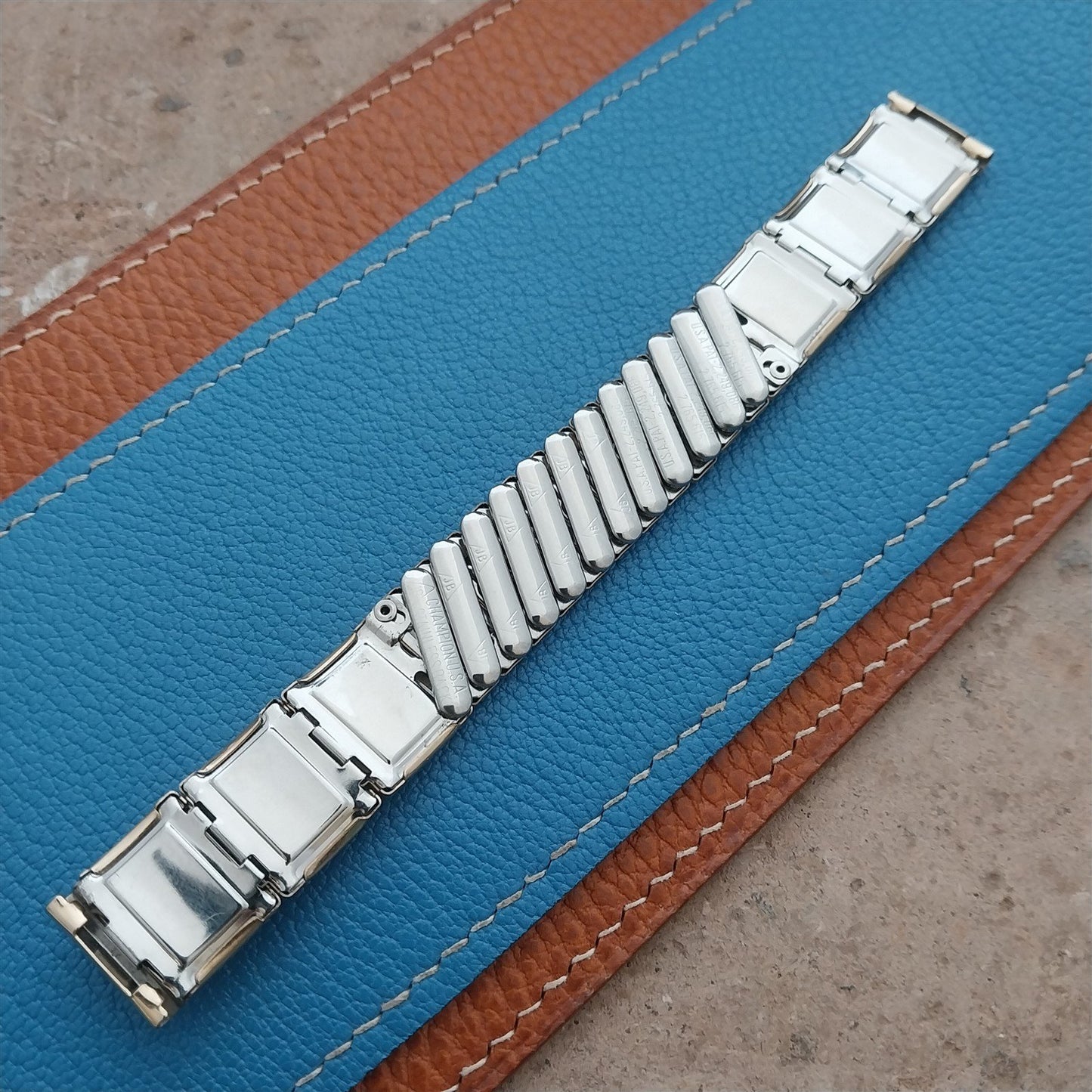 Vintage 5/8" JB Champion Classic Gold-Filled & Lizard Unused 1950s Watch Band