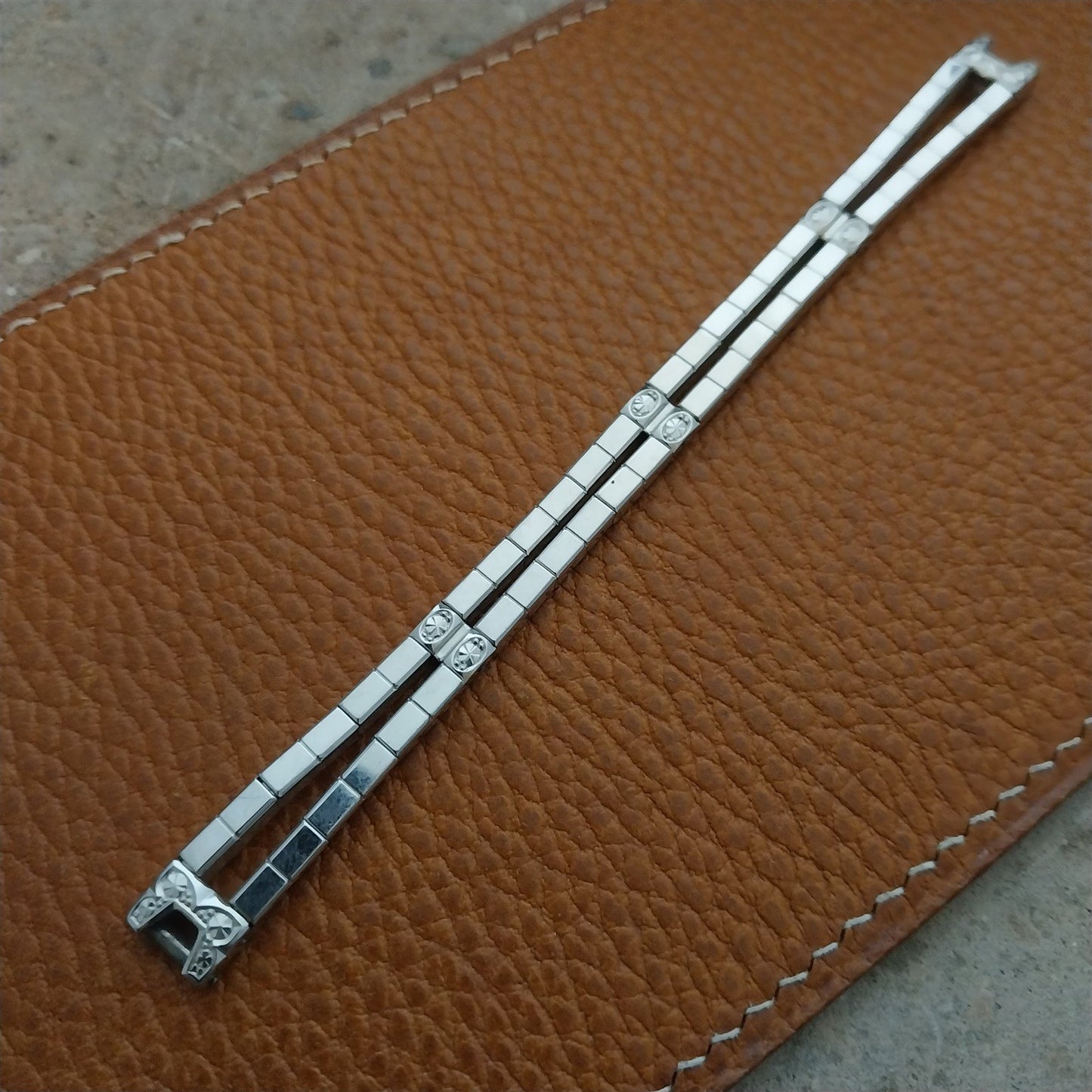 Vintage 1950s Ladies White Gold-Filled Gemex Unused Cocktail Watch Band