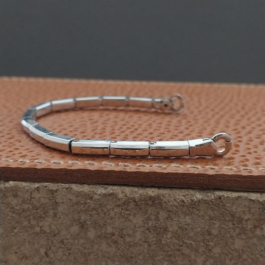 White Gold-Fill Ladies Expansion JB Champion 1950s Vintage Cocktail Watch Band