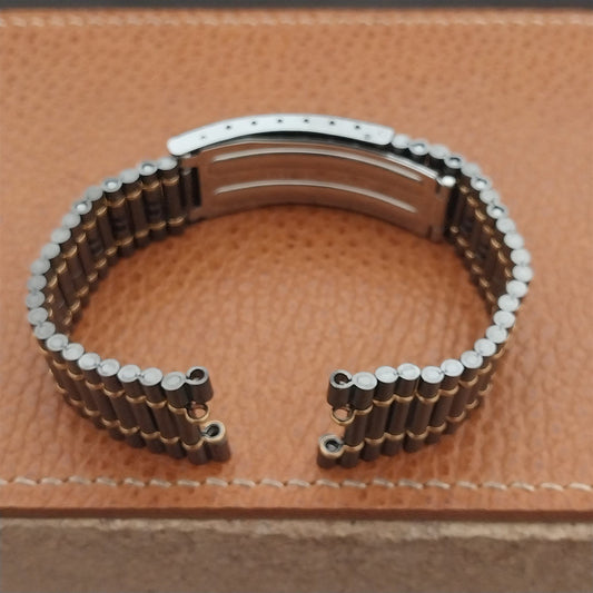 Seiko Quartz SQ100 Gunmetal & Gold-Tone Unused Vintage Watch Band
