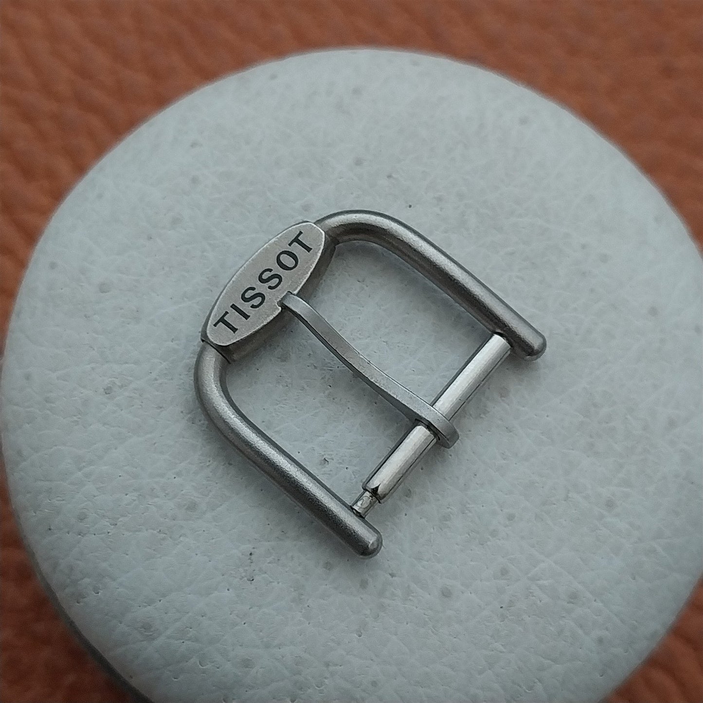 Vintage 14mm Tissot Logo Silver-Tone Buckle
