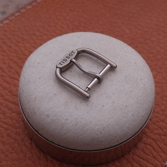 Vintage 14mm Tissot Logo Silver-Tone Buckle
