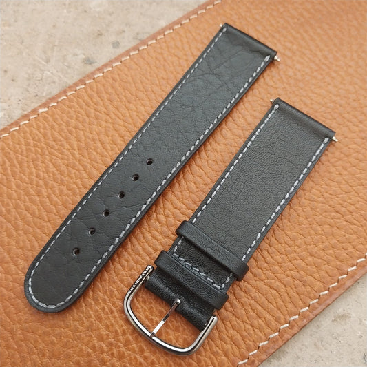 22mm Tissot nos Unused Vintage Leather Watch Strap & Logo Buckle