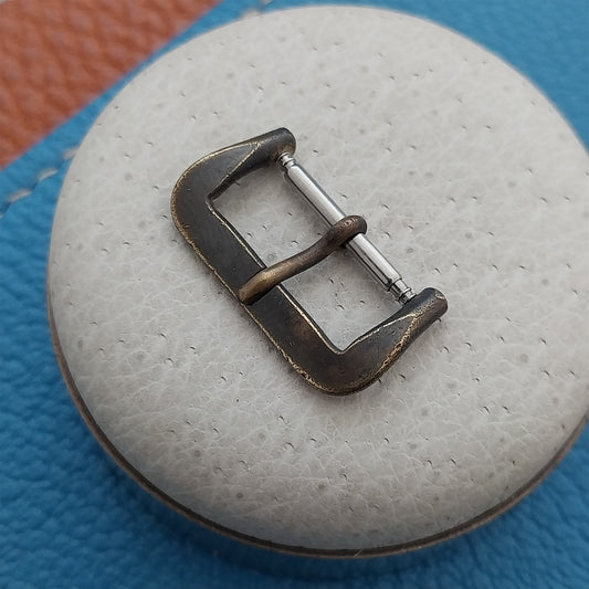 16mm Patina Brass Vintage Tropic Unused 1960s Dive Watch Strap Buckle