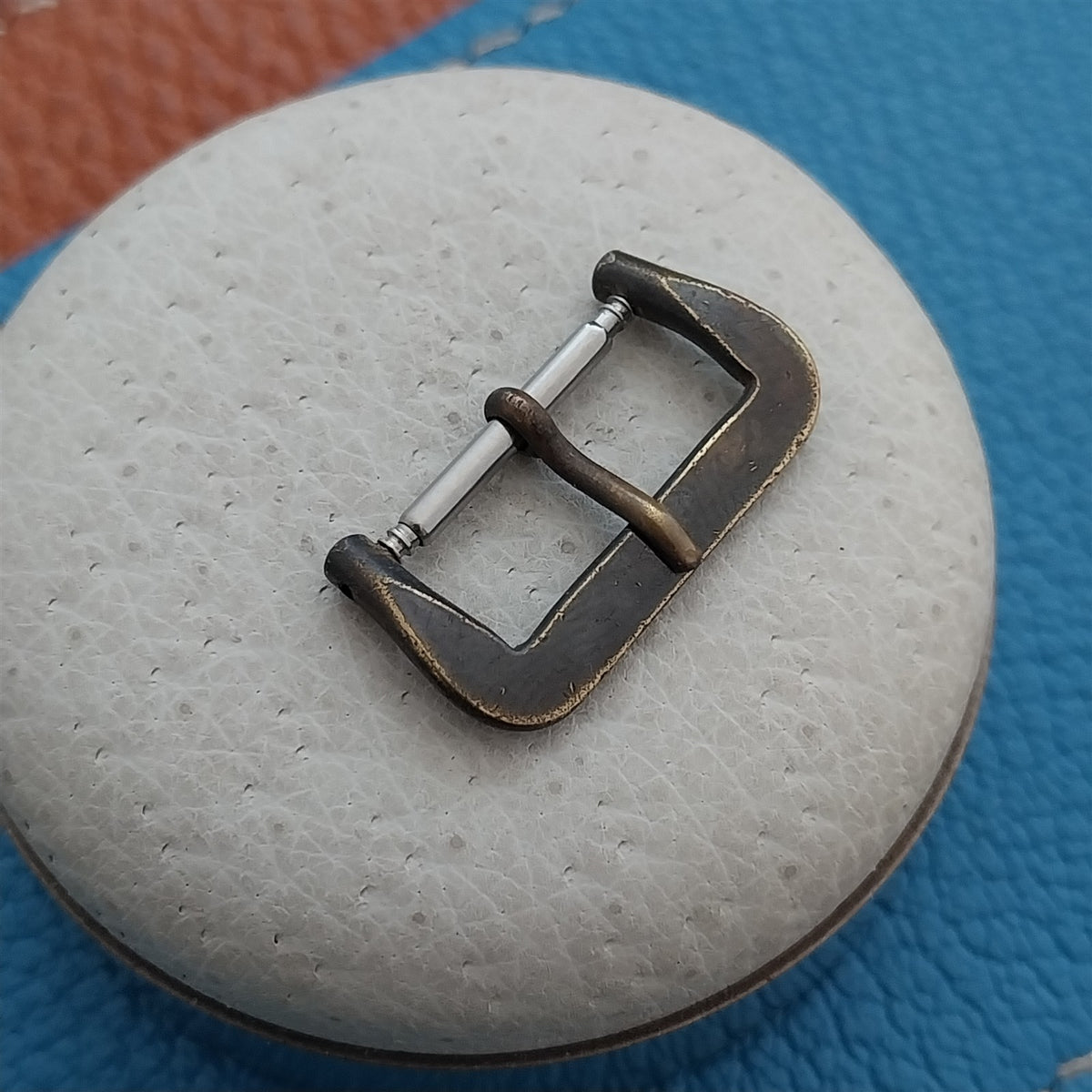 16mm Patina Brass Vintage Tropic Unused 1960s Dive Watch Strap Buckle