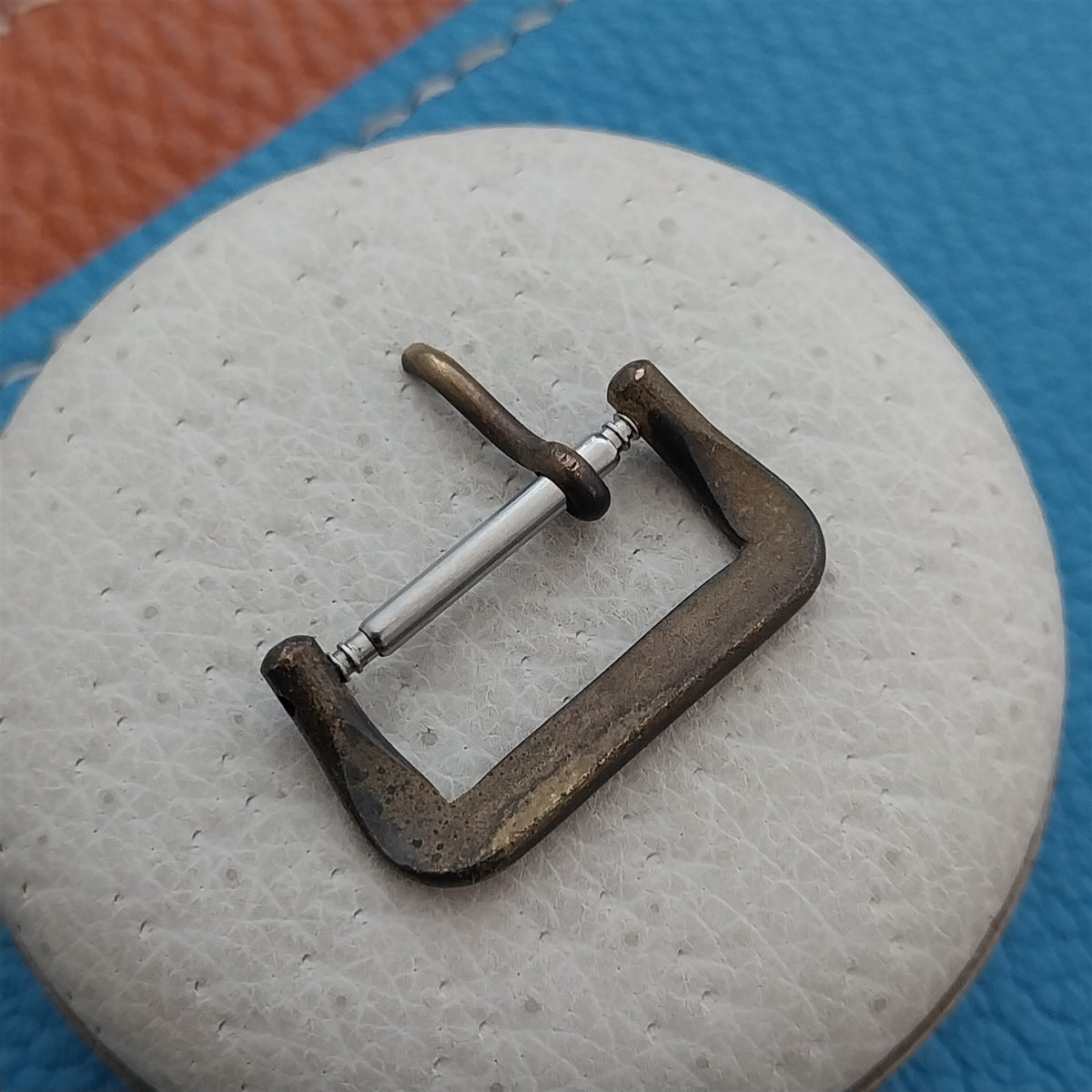 16mm Patina Brass Vintage Tropic Unused 1960s Dive Watch Strap Buckle