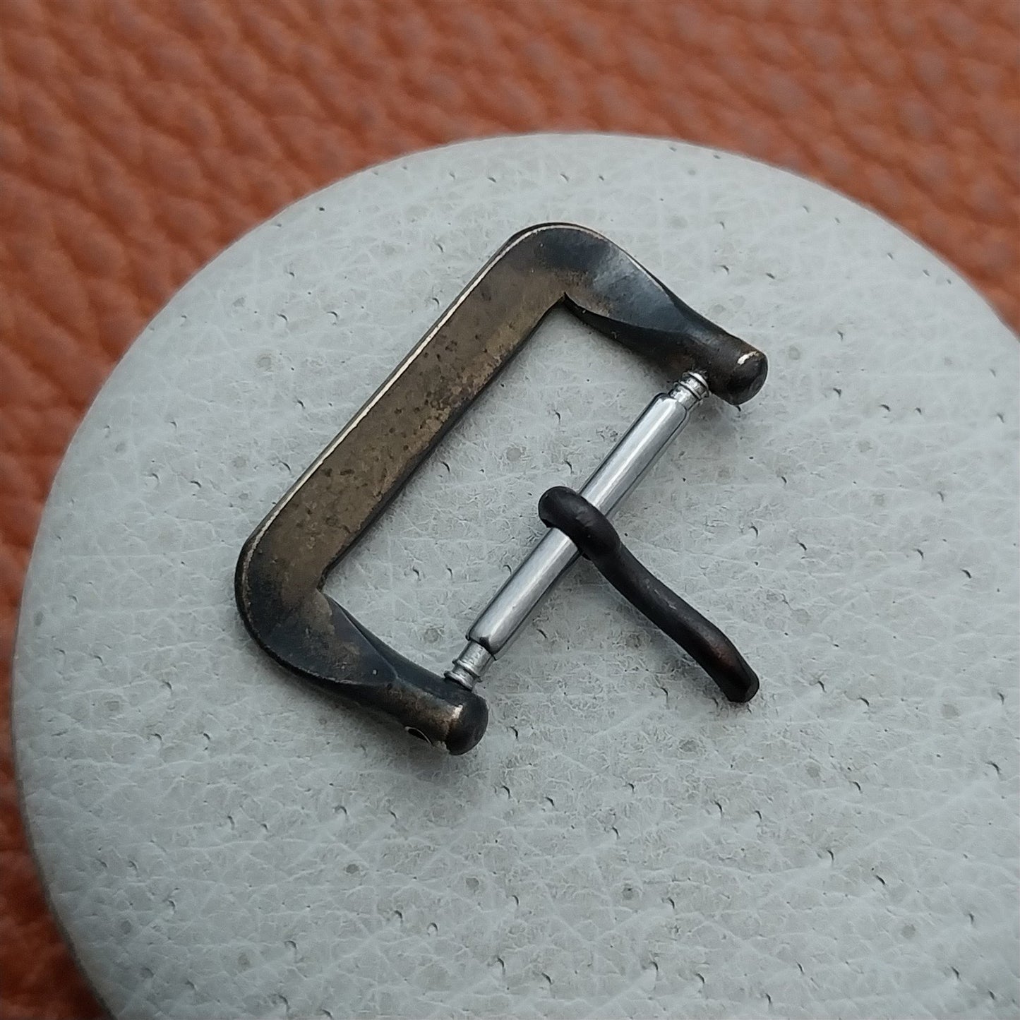 16mm Patina Brass Vintage Tropic Unused 1960s Dive Watch Strap Buckle