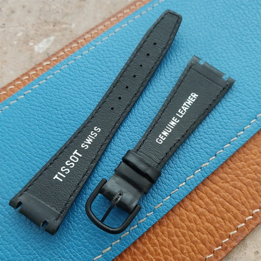Tissot Black Leather Vintage Watch Strap