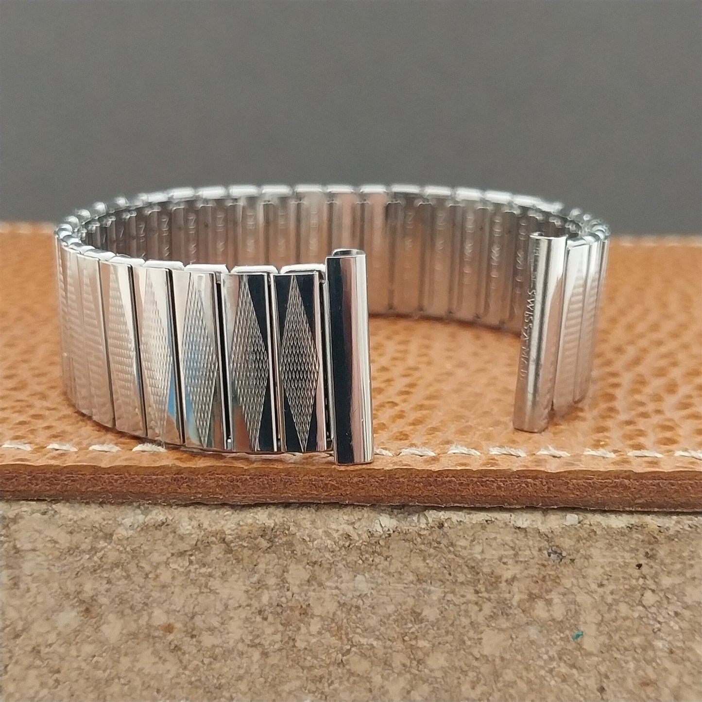 Vintage 18mm 17mm 16mm HC Newflex Swiss Stainless Steel Classic 1960s Watch Band