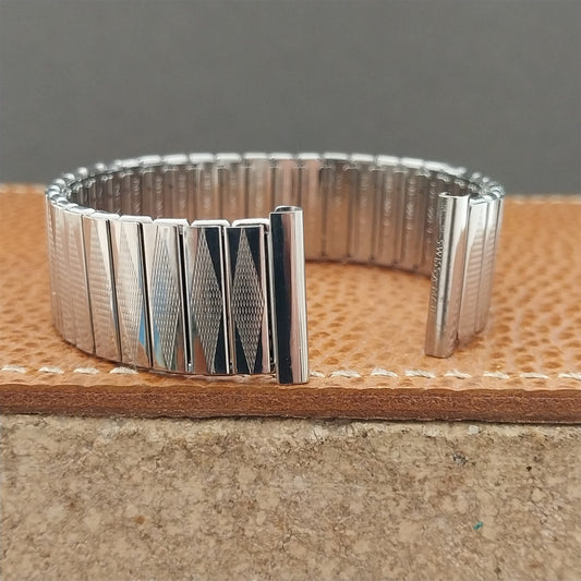 Vintage 18mm 17mm 16mm HC Newflex Swiss Stainless Steel Classic 1960s Watch Band
