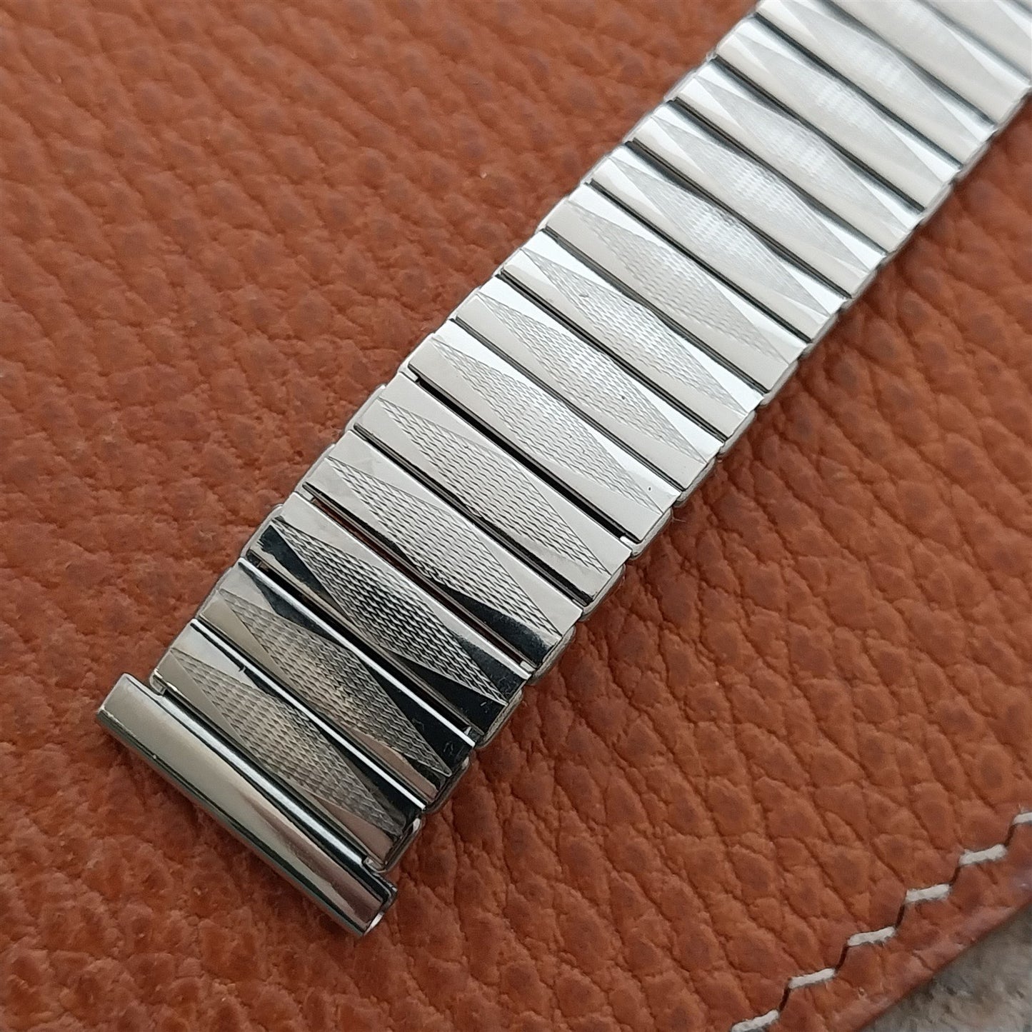 Vintage 18mm 17mm 16mm HC Newflex Swiss Stainless Steel Classic 1960s Watch Band