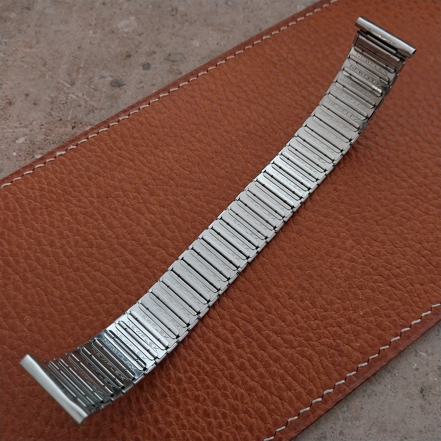 Vintage 18mm 17mm 16mm HC Newflex Swiss Stainless Steel Classic 1960s Watch Band