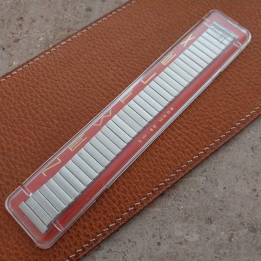 Vintage 18mm 17mm 16mm HC Newflex Swiss Stainless Steel Classic 1960s Watch Band
