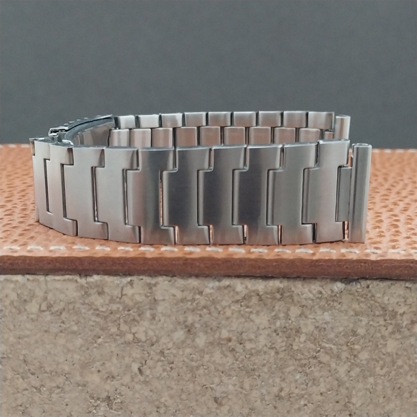 17.2mm Stainless Steel Diver Prospect 1970s Unused nos Vintage Watch Band