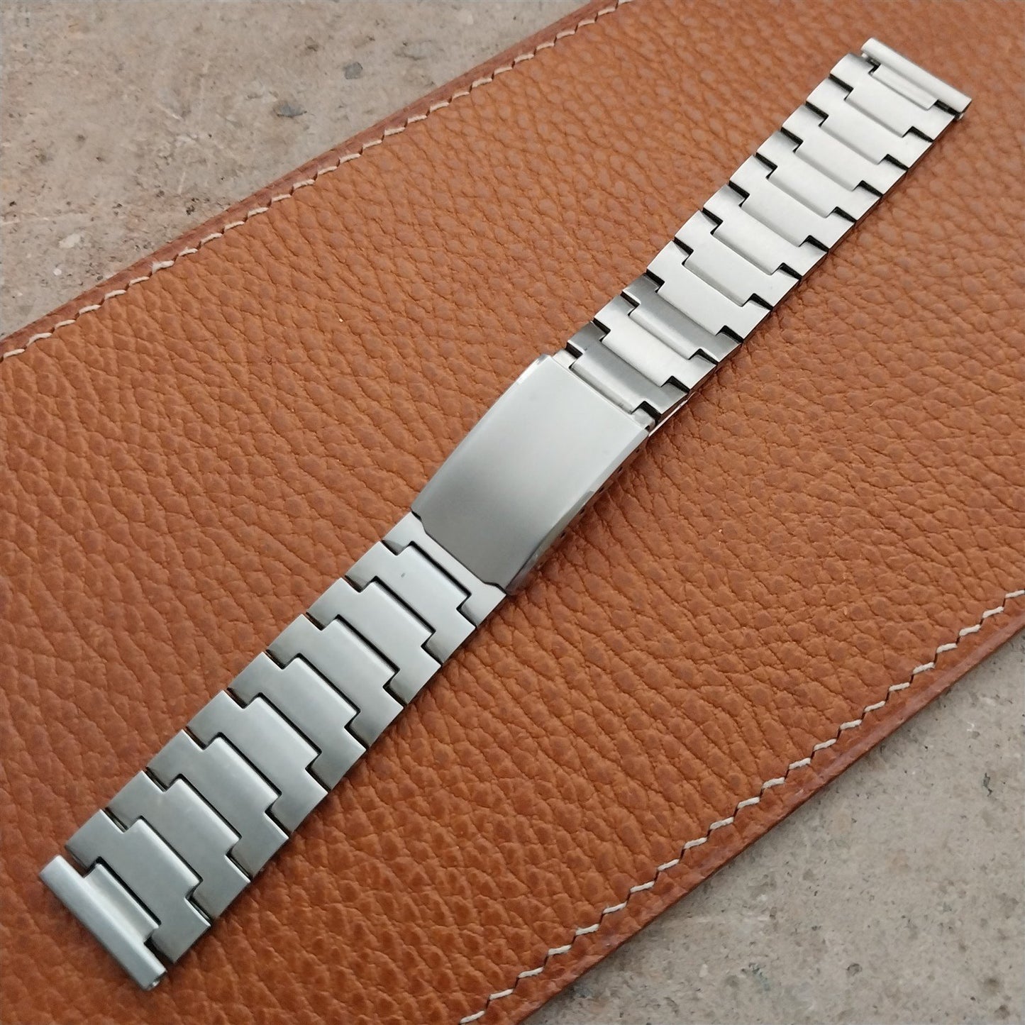 17.2mm Stainless Steel Diver Prospect 1970s Unused nos Vintage Watch Band