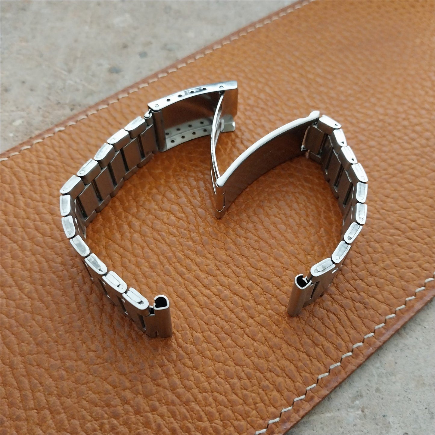 17.2mm Stainless Steel Diver Prospect 1970s Unused nos Vintage Watch Band