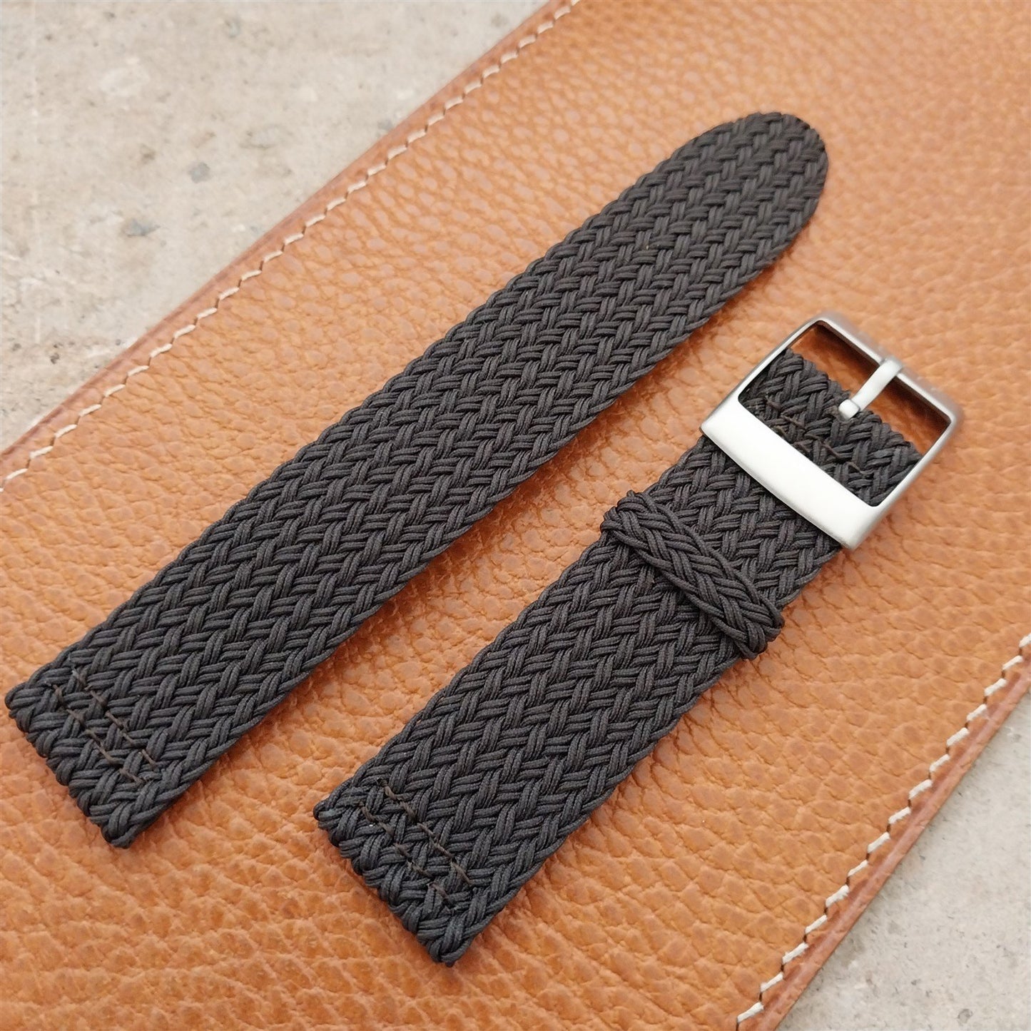 20mm Eulit Palma Pacific Braided Perlon Two-Piece Field Watch Strap