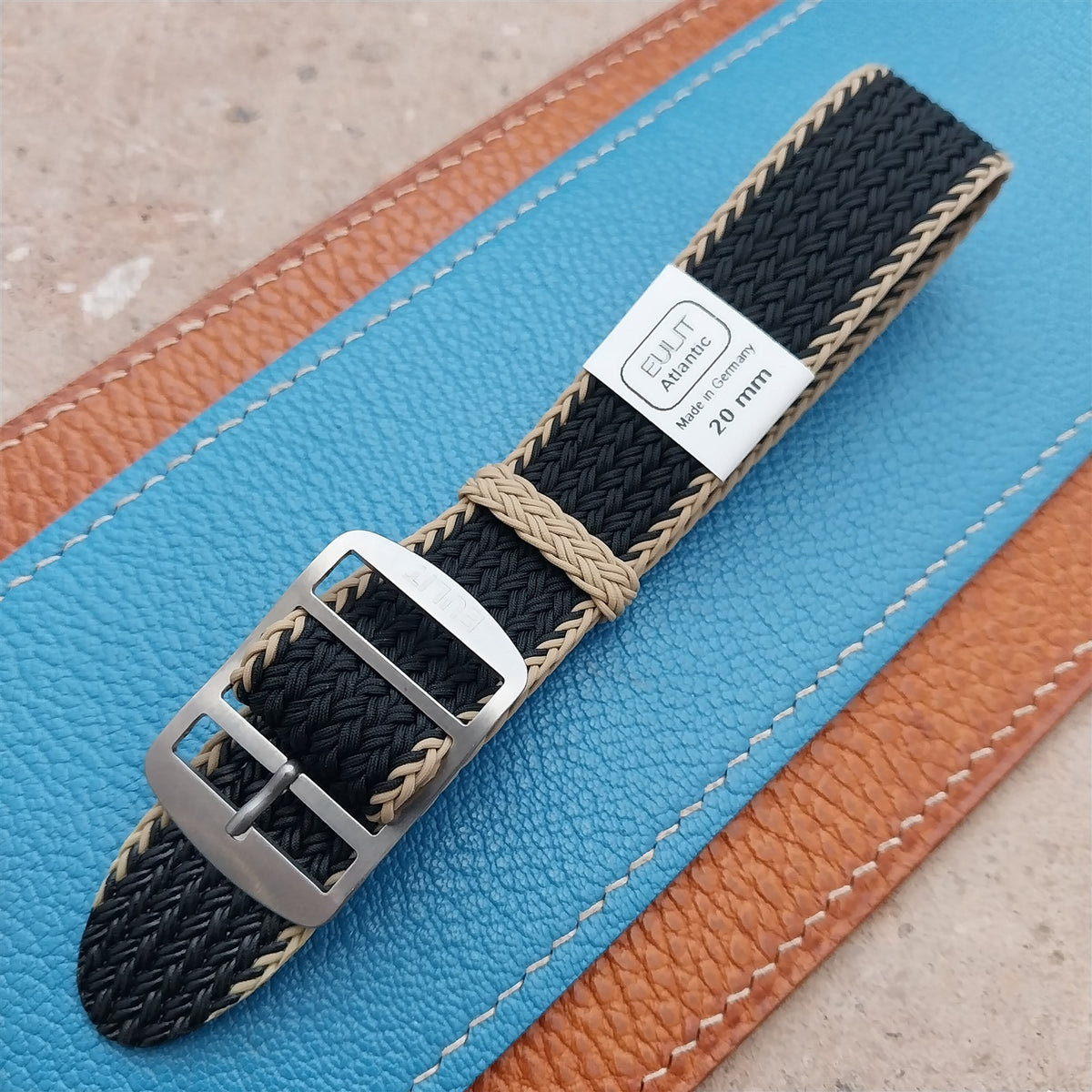 20mm Eulit Atlantic Braided Perlon Single Pass Field Watch Strap
