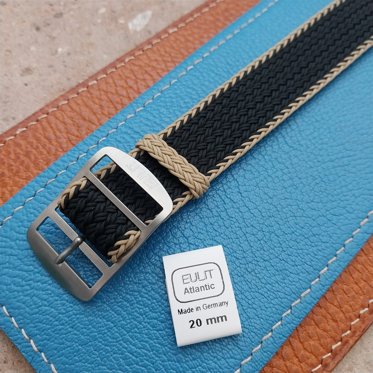 20mm Eulit Atlantic Braided Perlon Single Pass Field Watch Strap